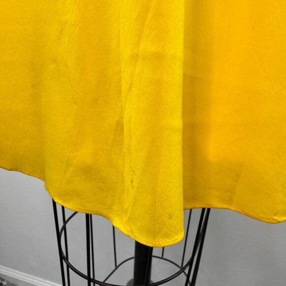 JayGodfrey Yellow Pink Shift Flowy Dress Silk Halter Neck Party Cocktail Size 2 - Picture 6 of 7